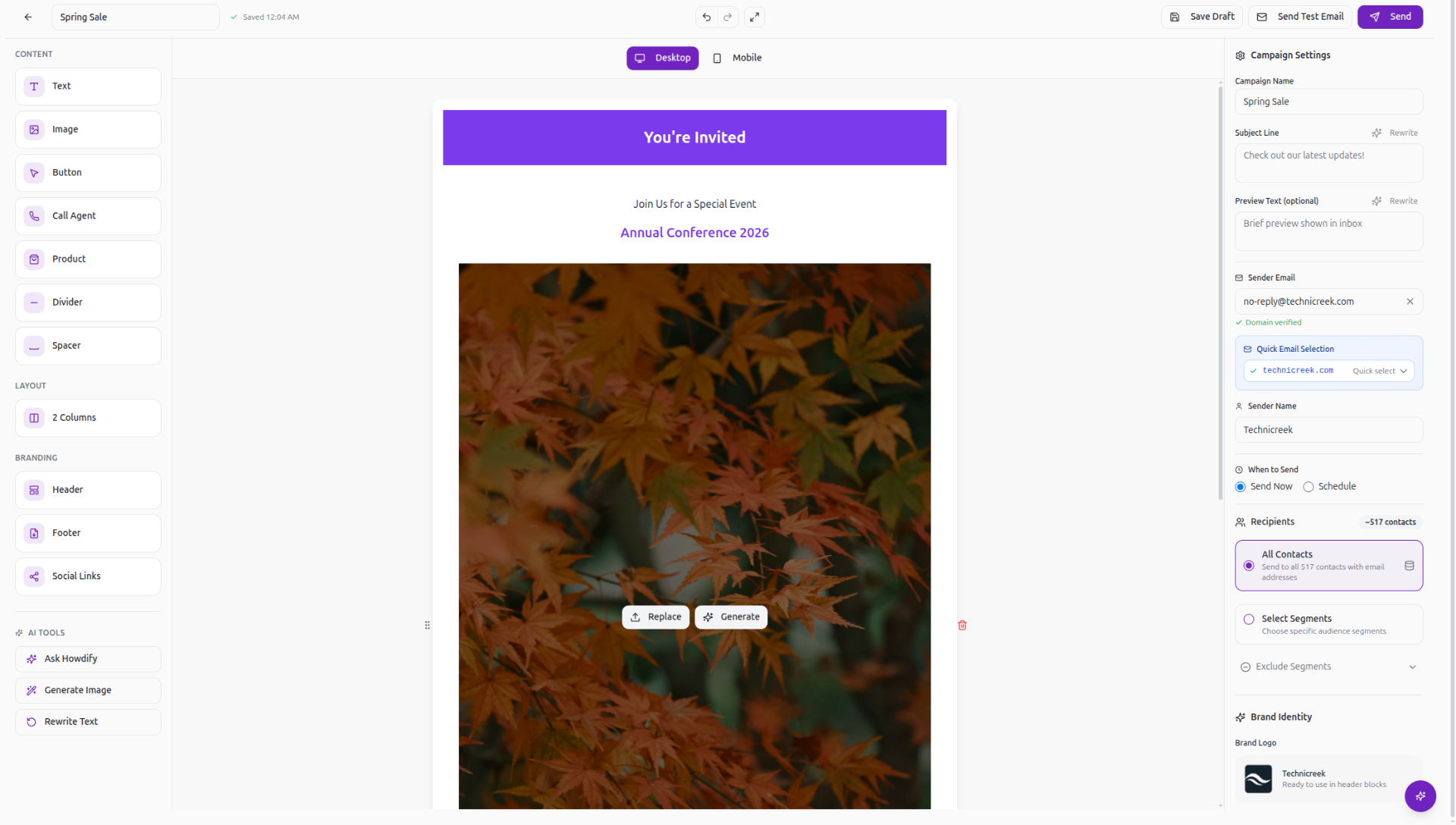 Email builder